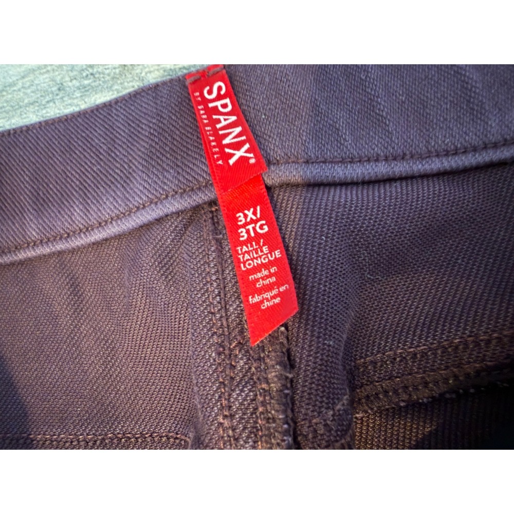 Spanx Jean-ish Leggings 3X Tall Plum 3XLT 20018S High Rise Slim Fit Pull On Pant - Picture 4 of 11
